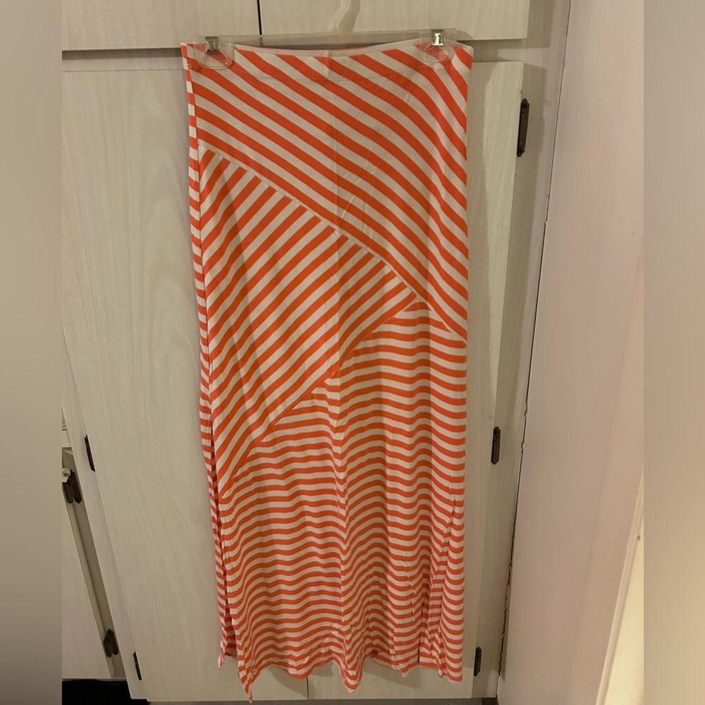 Striped maxi skirt